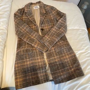 BB Dakota Plaid Blazer Coat
